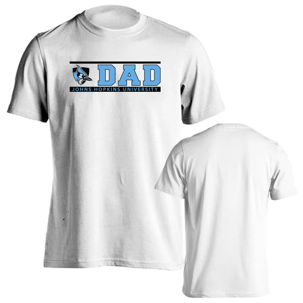 Johns Hopkins University Blue Jays Dad Father Johns Hopkins Parent Logo T-shirt