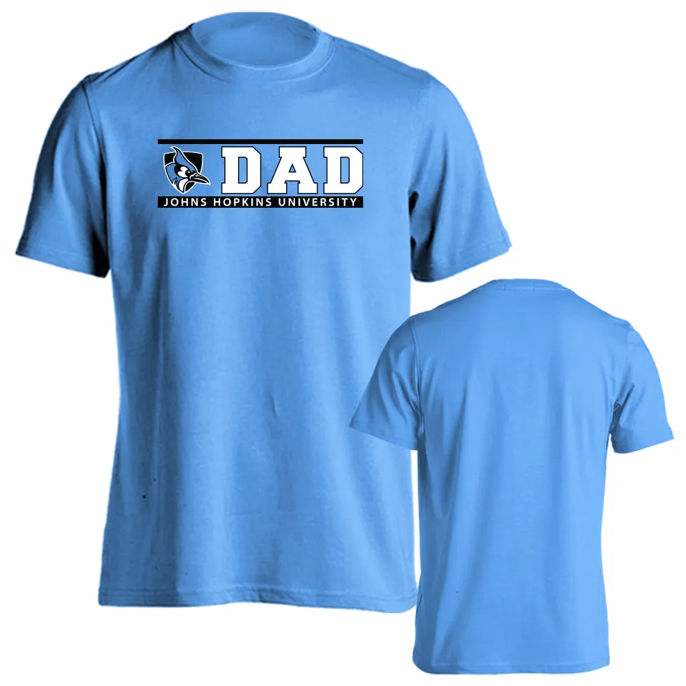 Johns Hopkins University Blue Jays Dad Father Johns Hopkins Parent Logo T-shirt