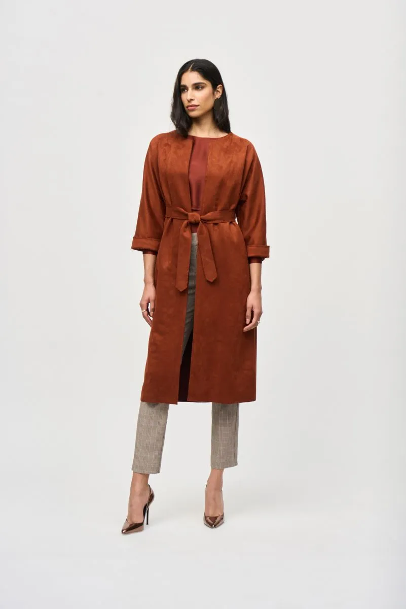 Joseph Ribkoff Cinnamon Suede Straight Coat 243037