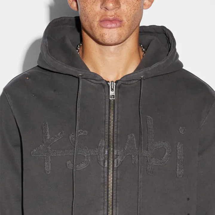 Ksubi Ksh Zip Thru Hoodie (Black) - KMSP24FL001001