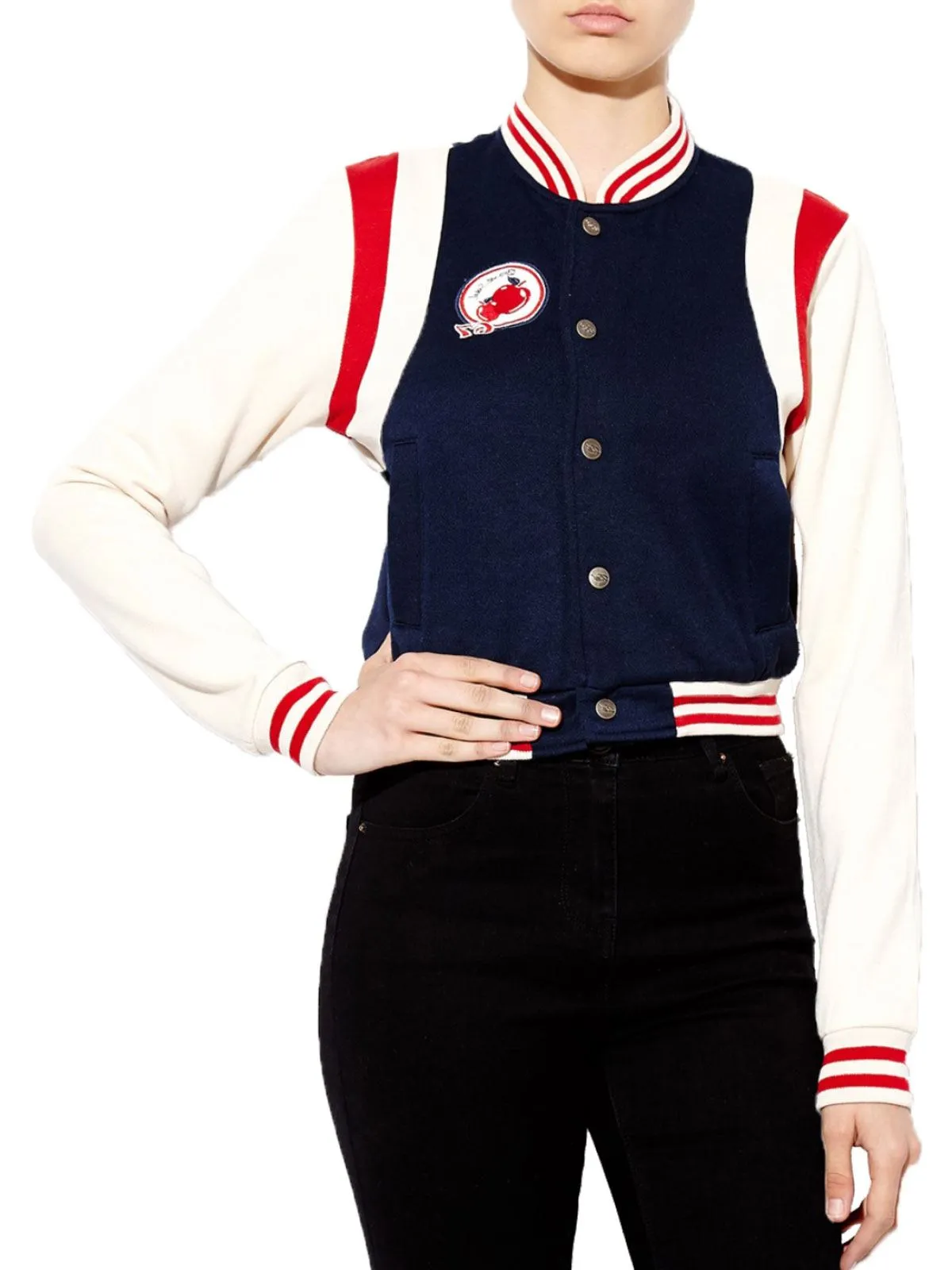 Ladies Button Up Baseball Jacket