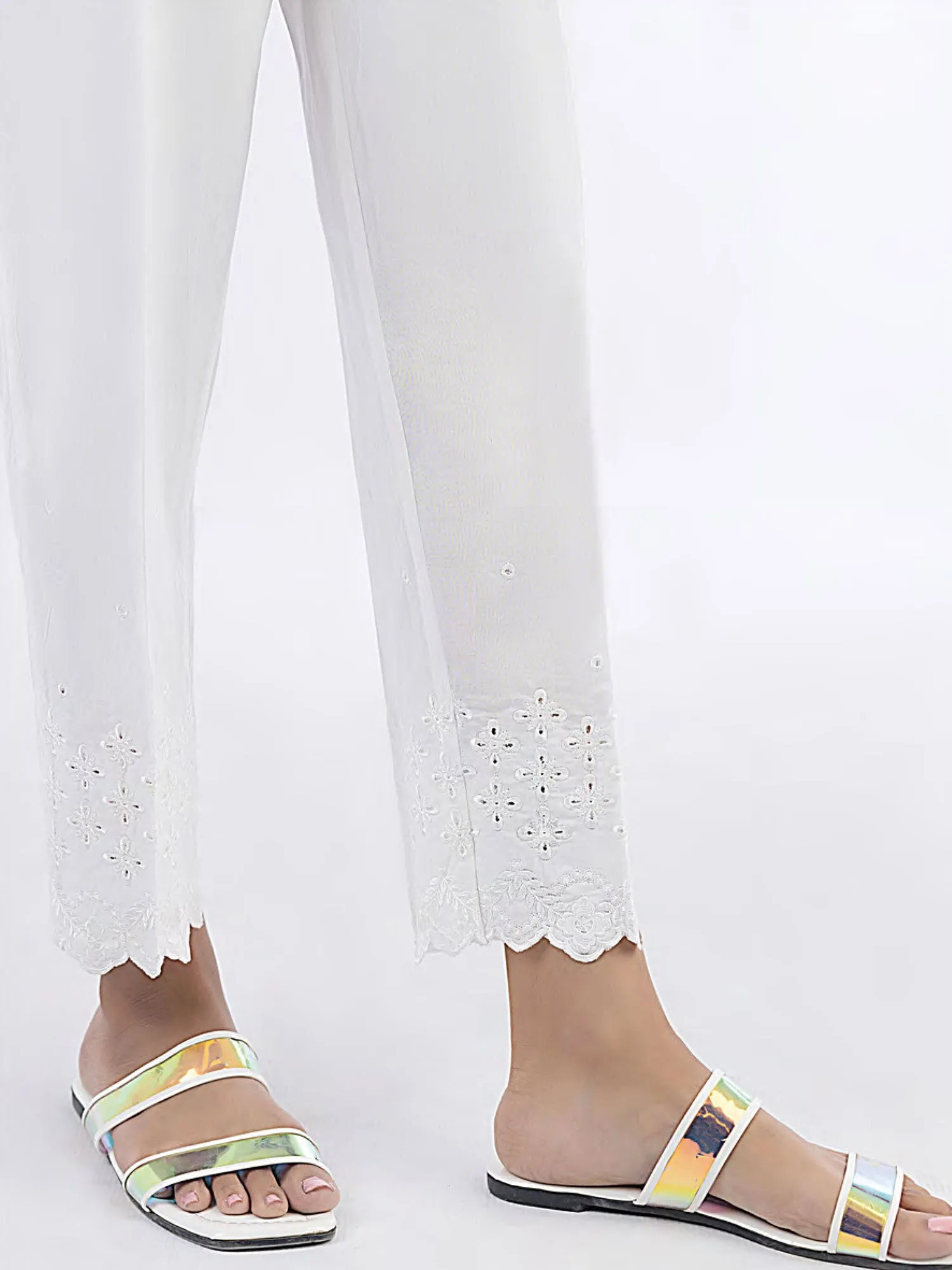 Lakhany White Cambric Trouser (3275-WHT)