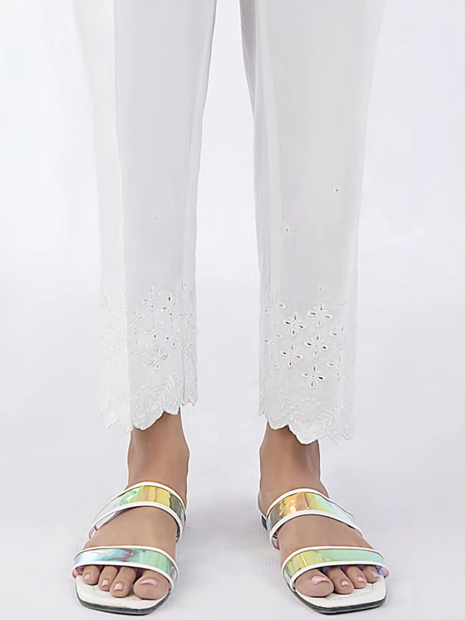 Lakhany White Cambric Trouser (3275-WHT)