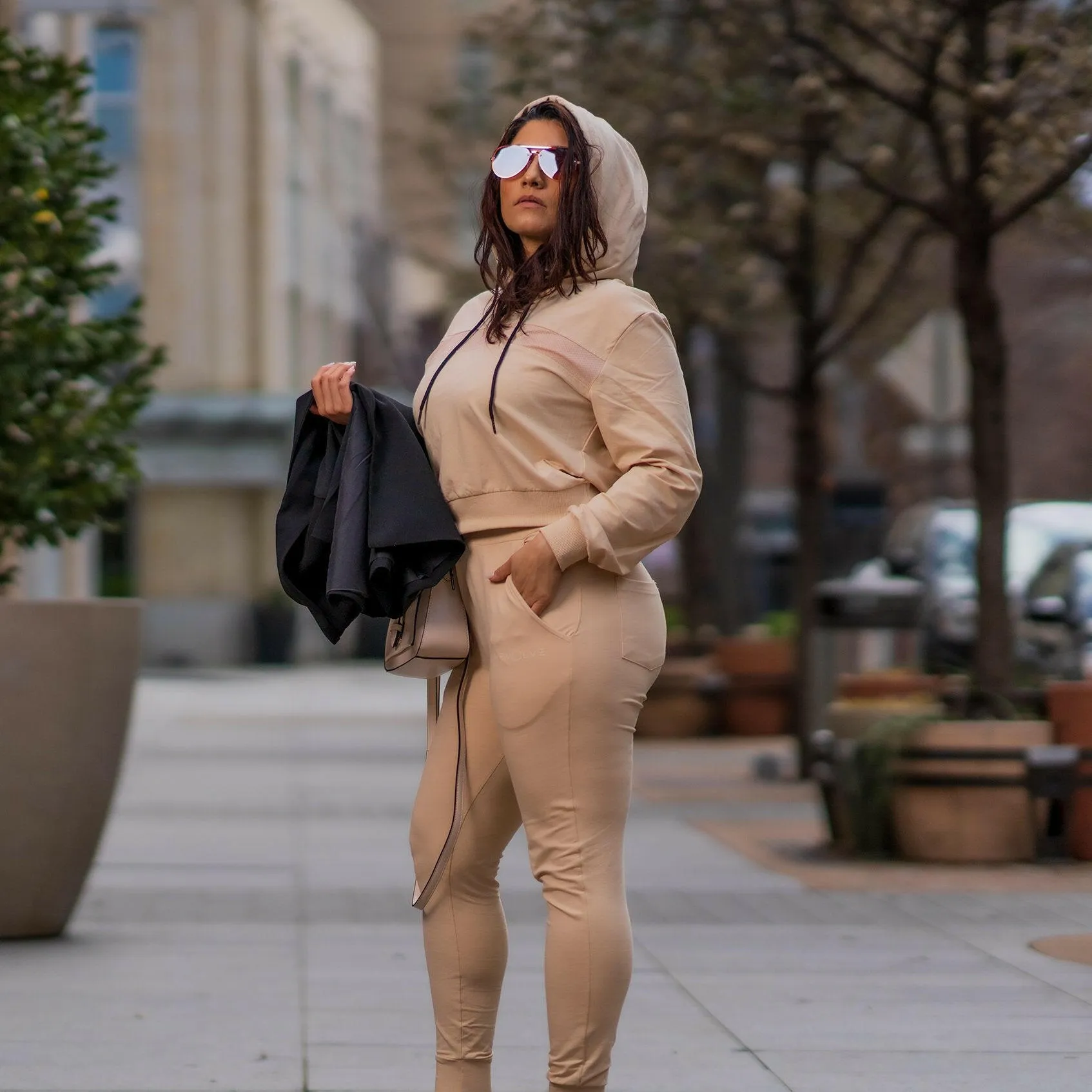 LE Sport Hoodie- Latte Brown