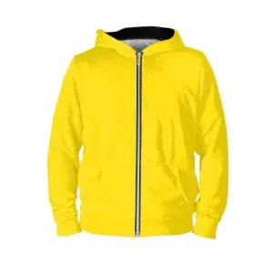 Luxury Zipper Friendly Yellow Hoodie