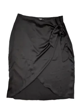 [M] Missguided Silky Faux Wrap Skirt