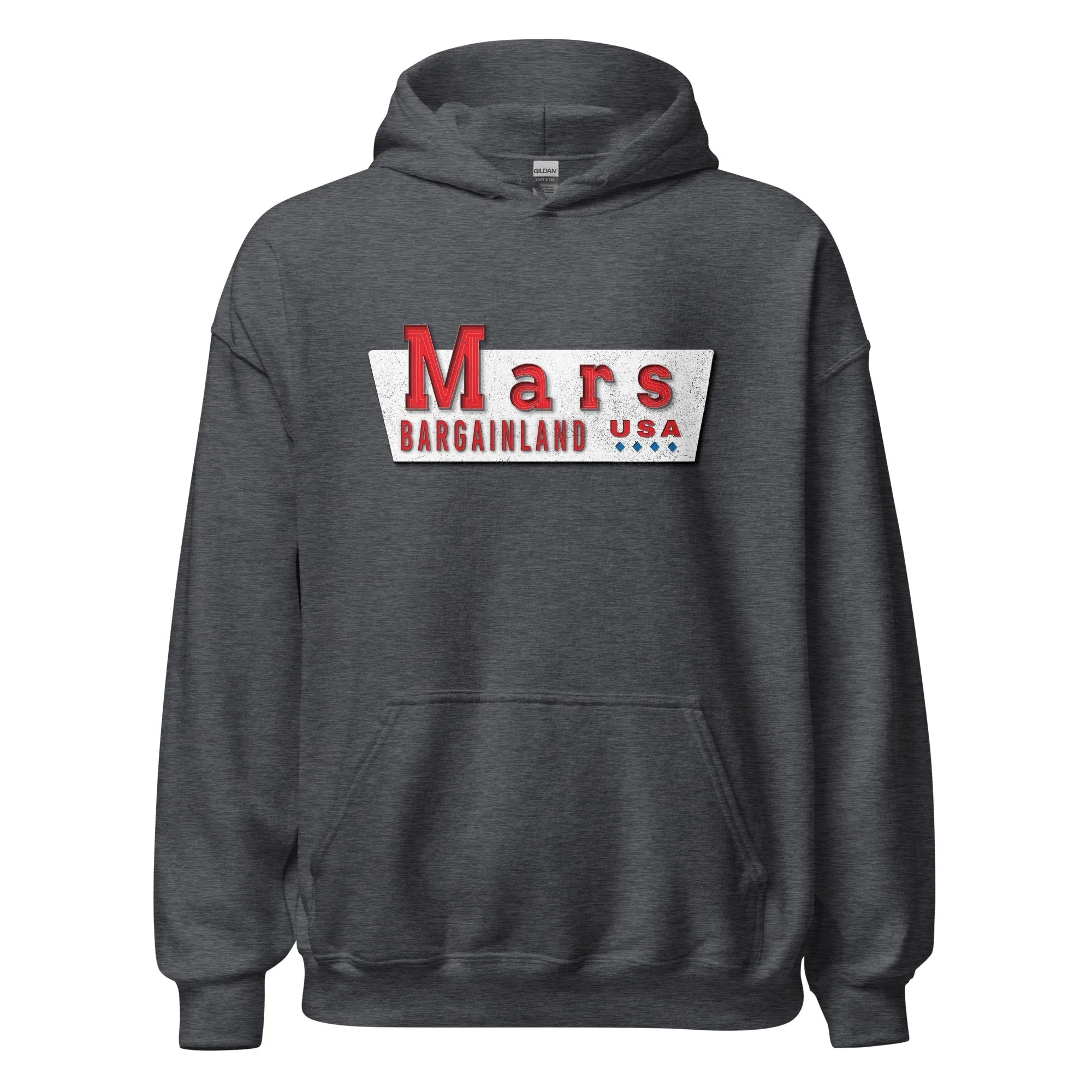 Mars Bargainland USA Hoodie - New Bedford, MA | Vintage Mens & Womens Retro Sweatshirt