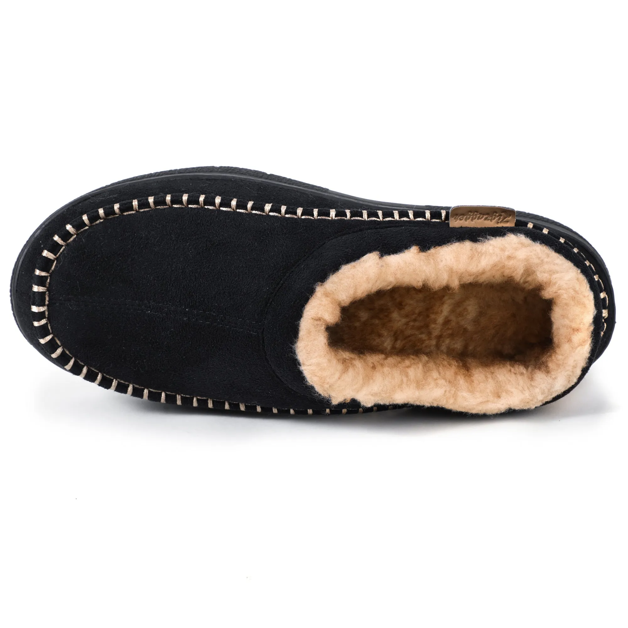 Men's Aiden Faux Wool Lined Microsuede Clog Slipper