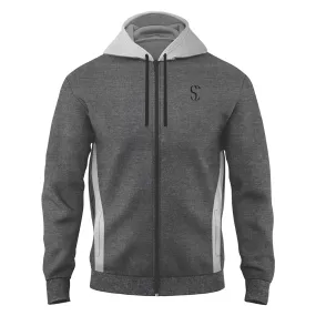 Men's Charcoal Grey Zip up Fleece Hoodie