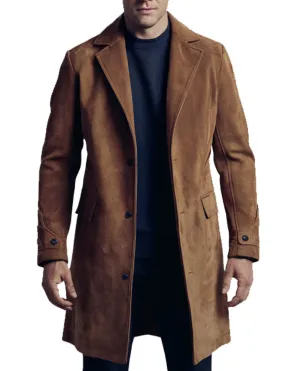 Men's Classic Brown Wool Tawny Overcoat