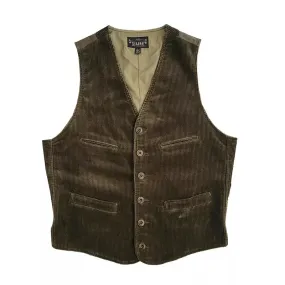 Men's Corduroy Slim Fit V-neck Safari Style Vest