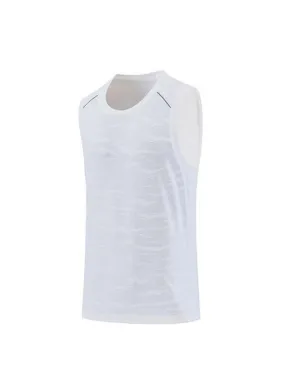 Men's loose round neck breathable and quick-drying running sports vest