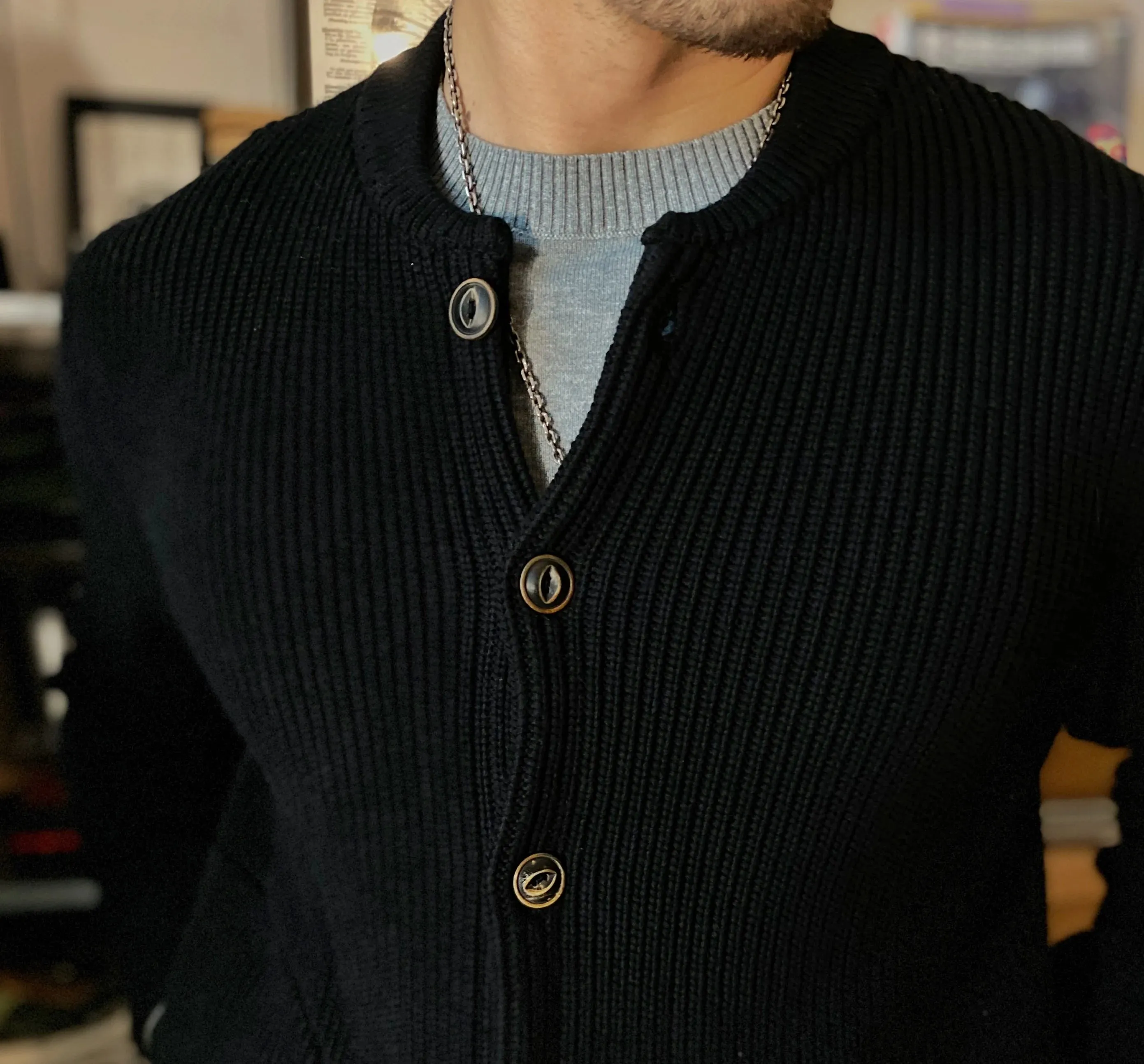 Men's O-neck Knit Cardigan