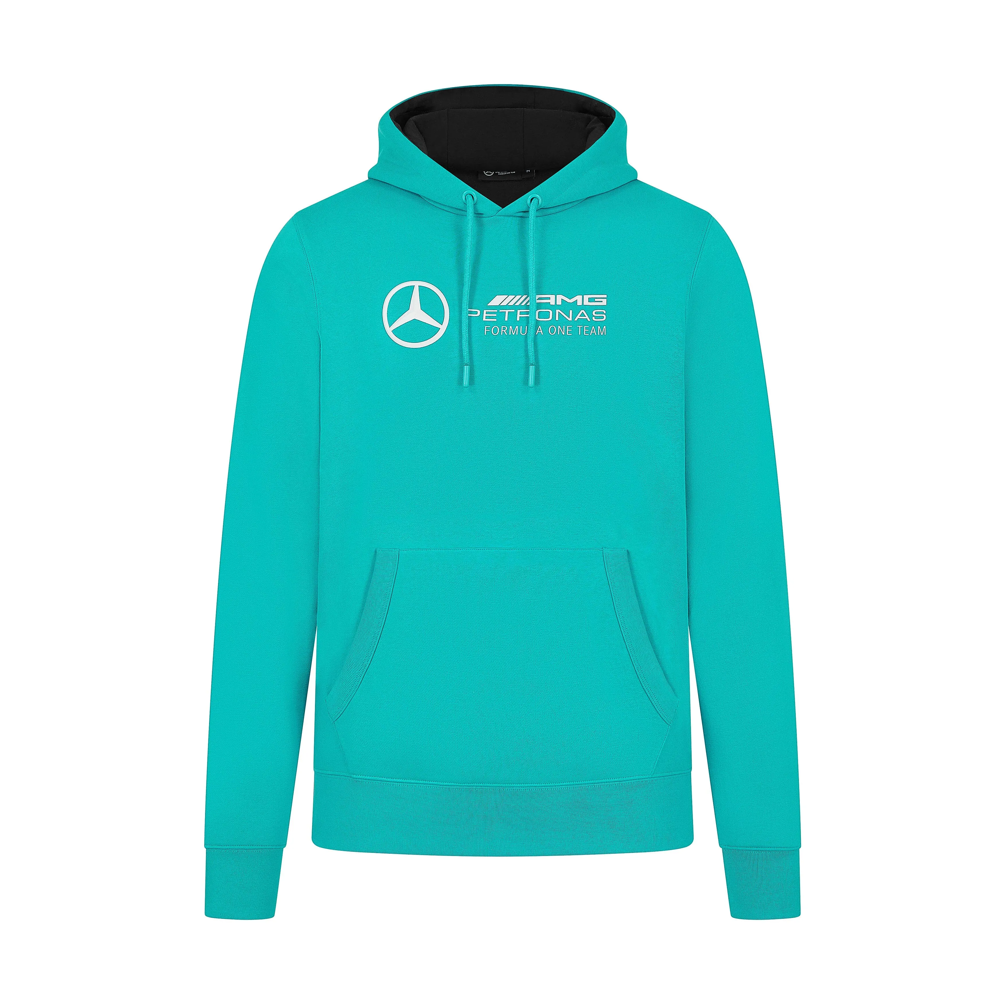 Mercedes Benz AMG Petronas F1 Men's Logo Hoodie -Black/Green