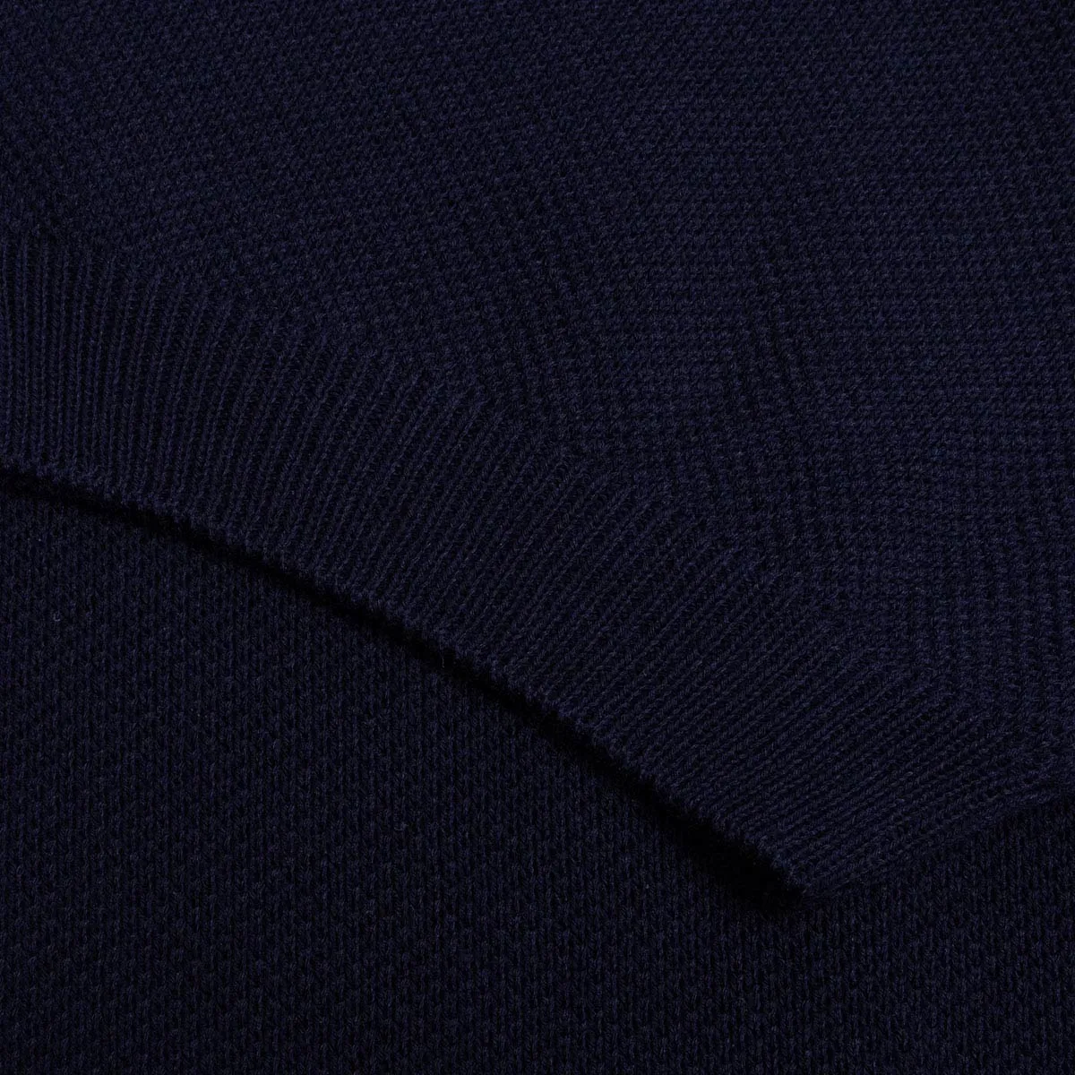 Navy Knit Short Sleeve Polo Sweater