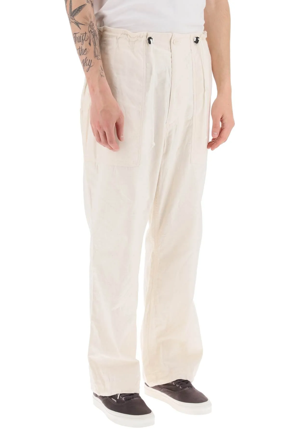 Needles fatigue pants with wide leg