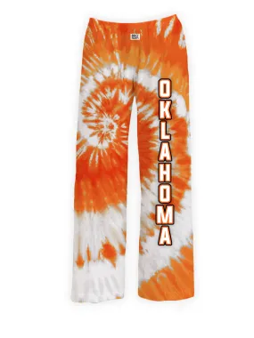 Oklahoma Orange Tie Dye Lounge Pants