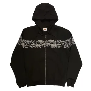 Open Road Men's Reflective Skull Zip-Up Hoodie