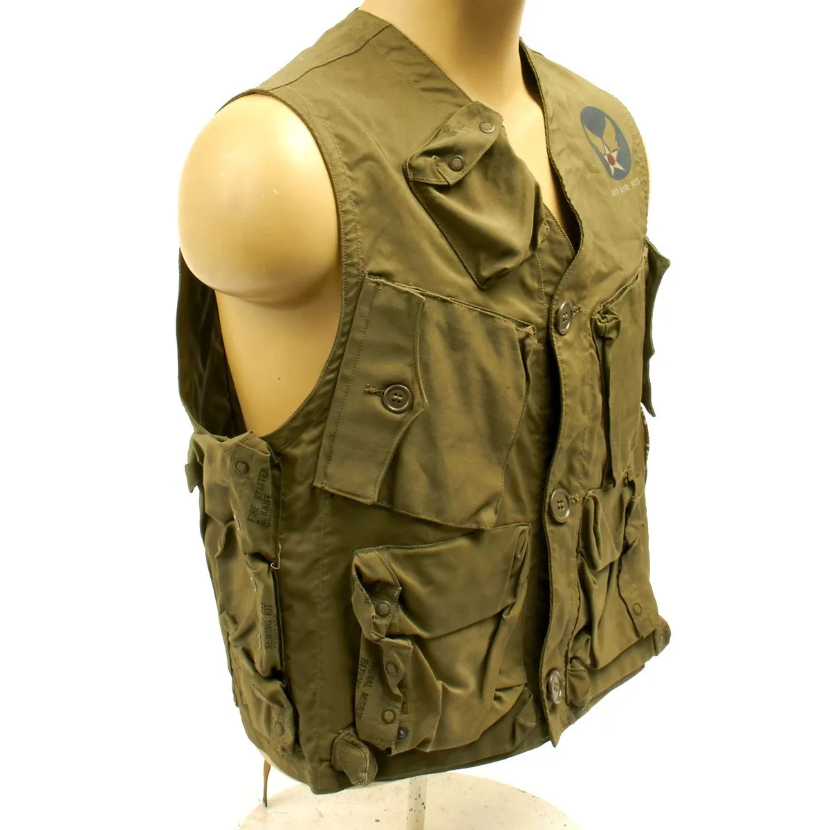 Original U.S. WWII USAAF Pilot Type C-1 Emergency Sustenance Vest