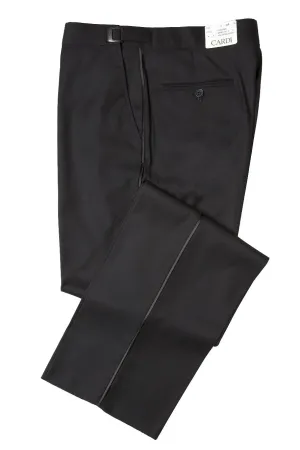 "Christopher" Kids Black Super 150's Luxury Viscose Blend Tuxedo Pants