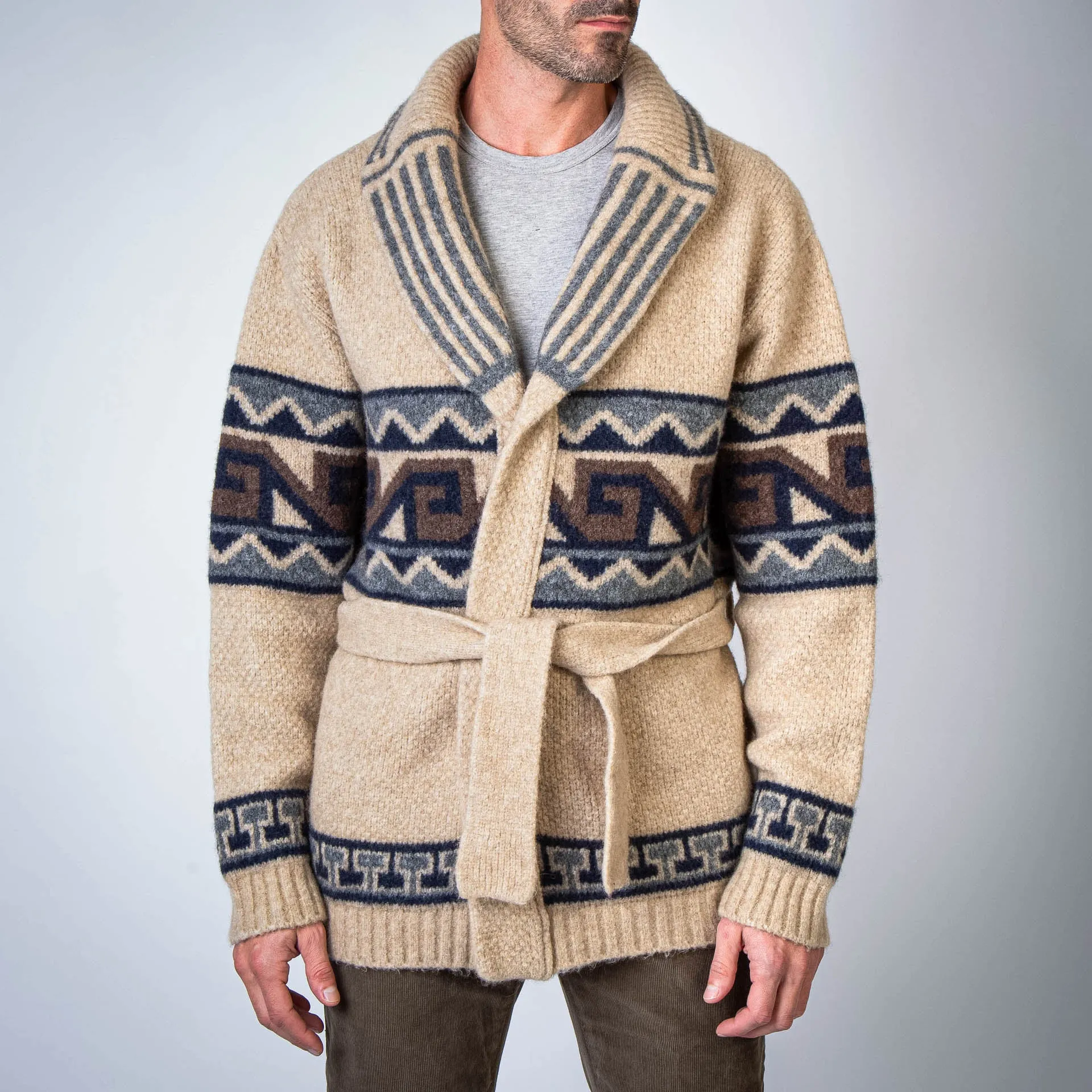 RAKKI CARDIGAN JULIEN SABBIA MEL. BEIGE