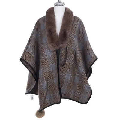 RITZY Front Closure Wrap Cape Poncho