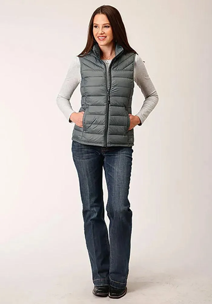 Roper Horizontal Quilted Down Vest (Grey) - Women's Vest