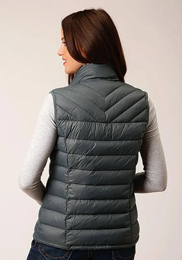 Roper Horizontal Quilted Down Vest (Grey) - Women's Vest