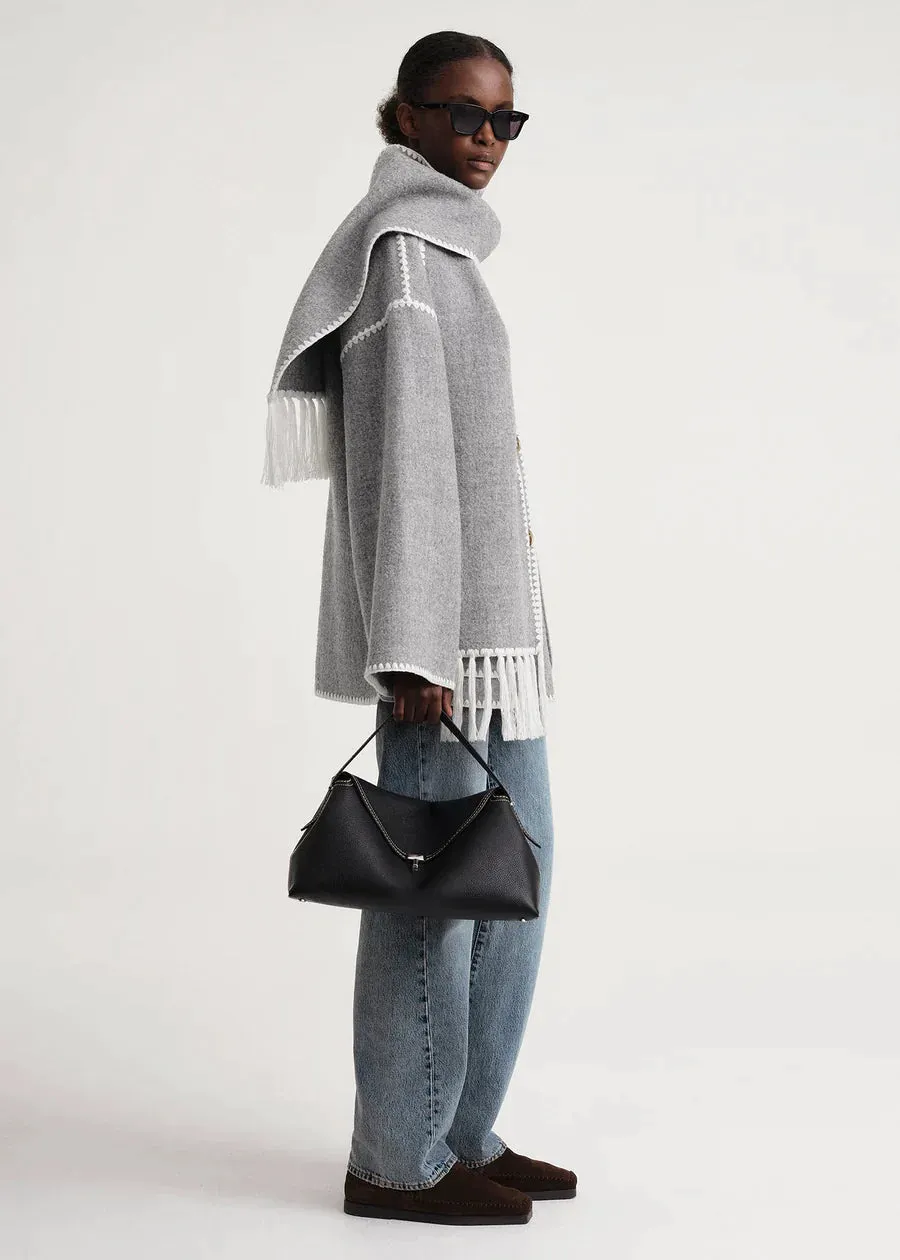 Scarf Coat - Grey