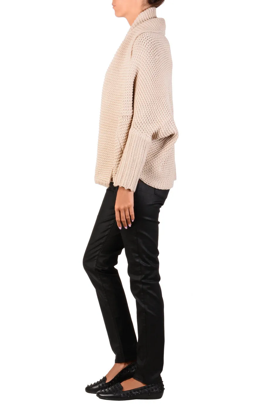 SHANTI Beige Wool Cardigan