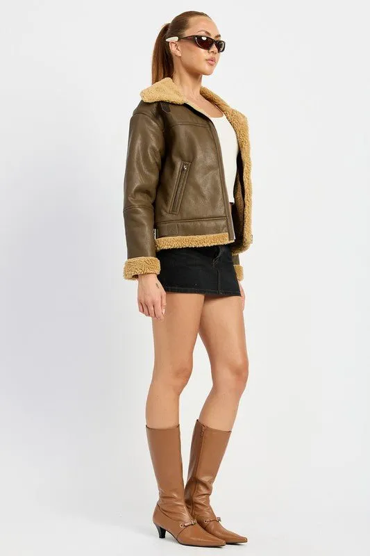 Shearling Moto Jacket