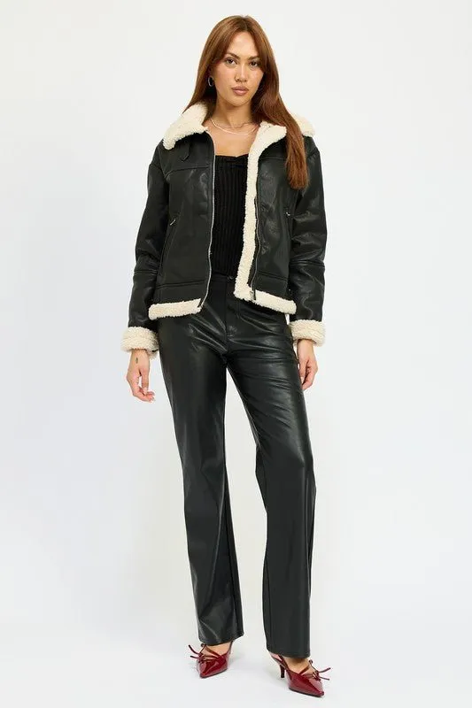 Shearling Moto Jacket