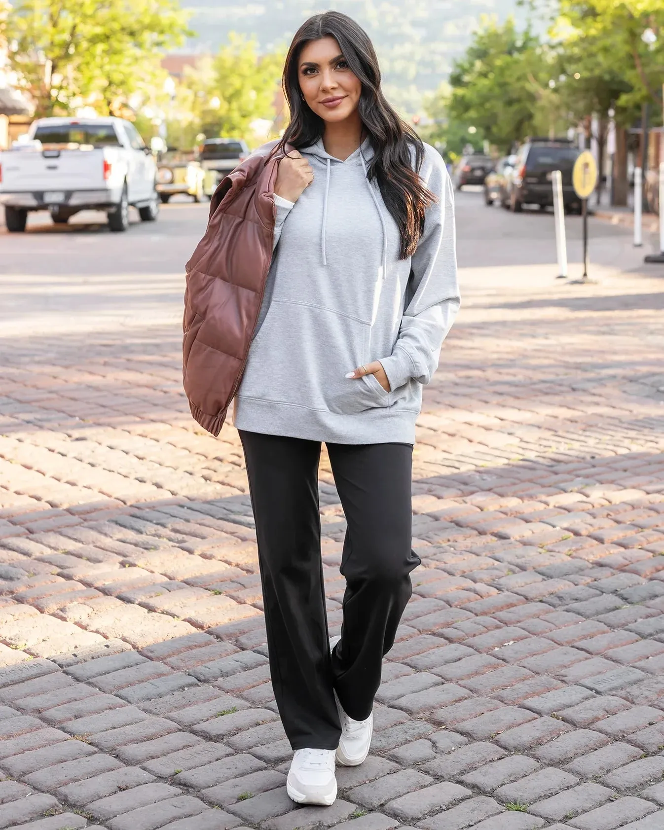 Signature Soft Oversized Hoodie in Heathered Grey by Grace & Lace (Ships in 1-2 Weeks)