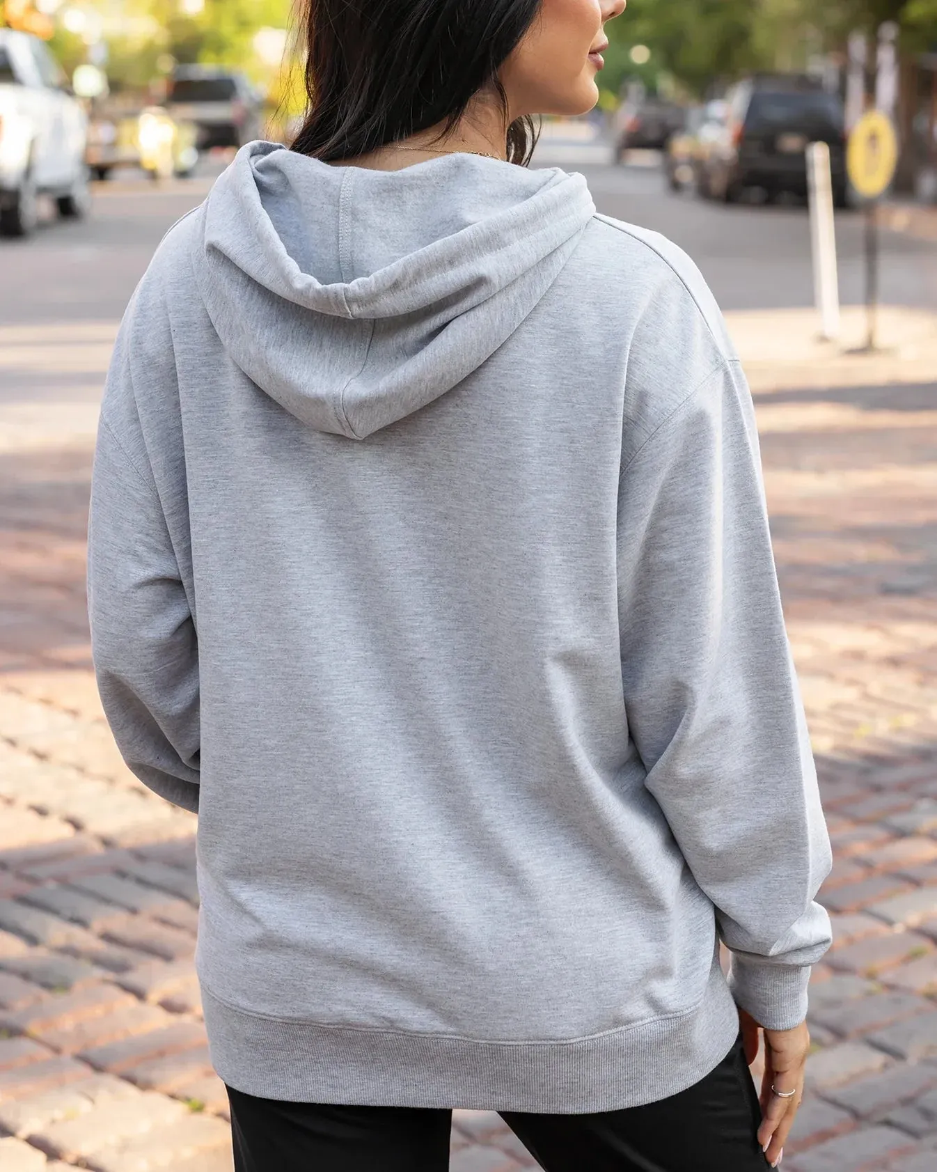 Signature Soft Oversized Hoodie in Heathered Grey by Grace & Lace (Ships in 1-2 Weeks)