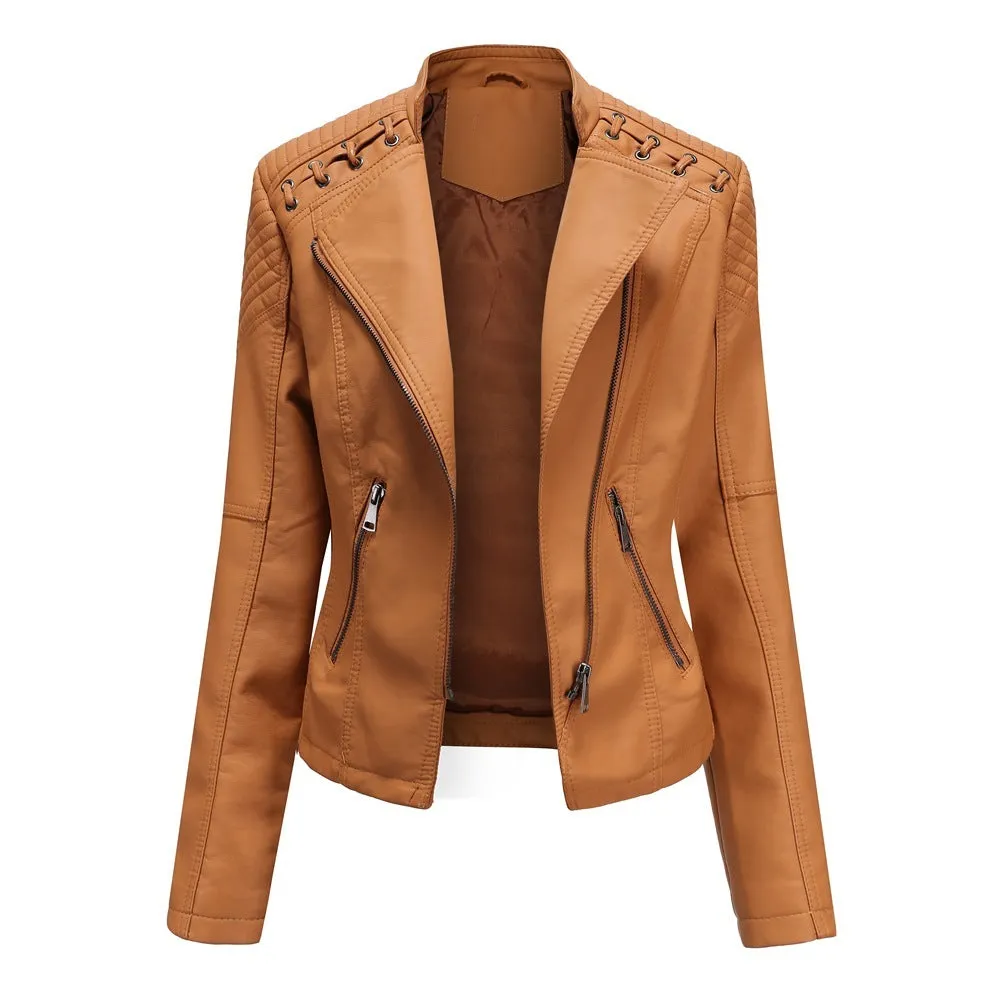 Slim Fit Gotic Leather Jacket