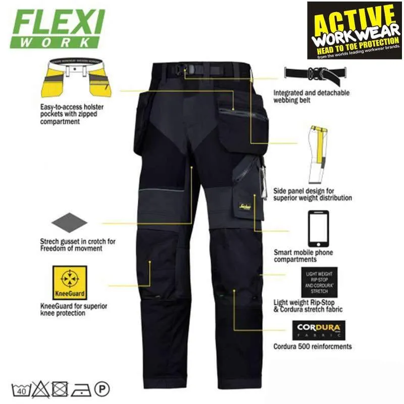 Snickers Flexi Work trousers with Kneepad & Holster Pockets - 6902