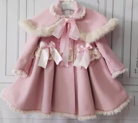 Sonata Pink Wool Cape