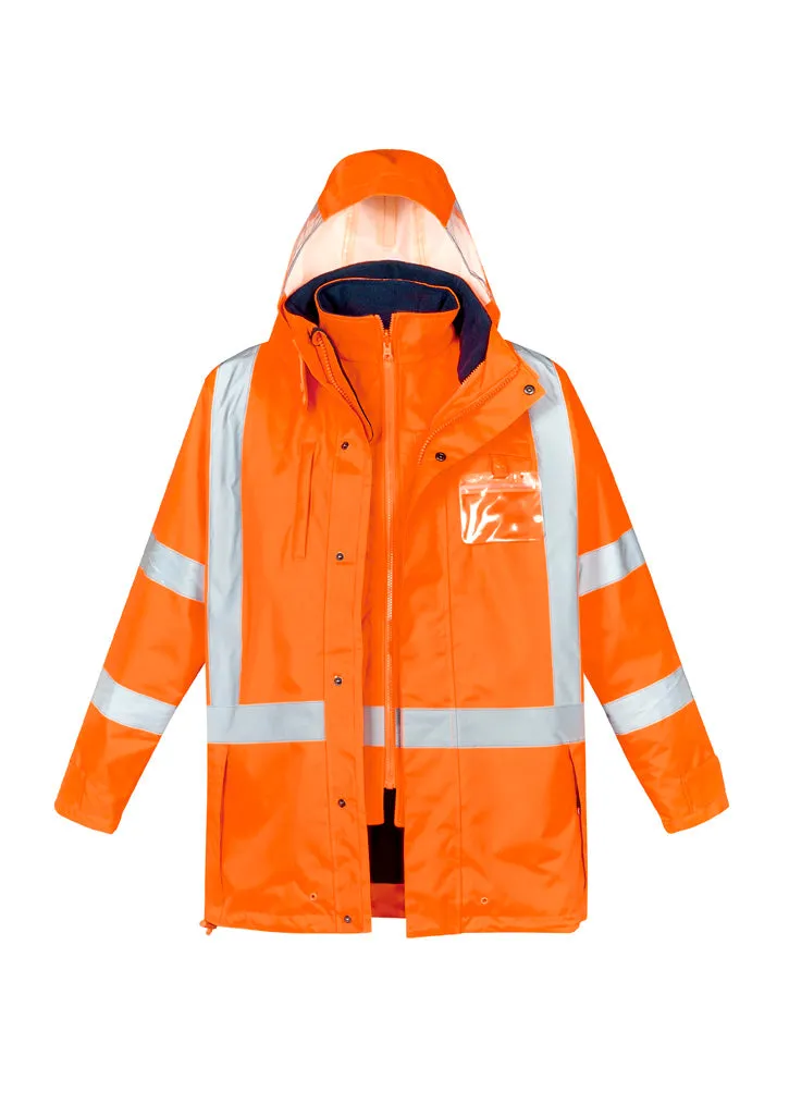 Syzmik Mens Hi Vis X Back Taped 4in1 Waterproof Jacket