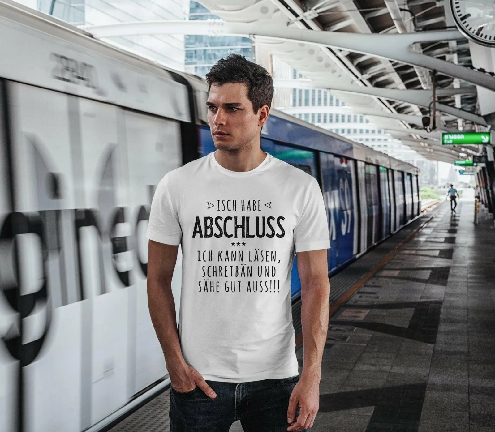 T-Shirt Herren - Isch habe Abschluss