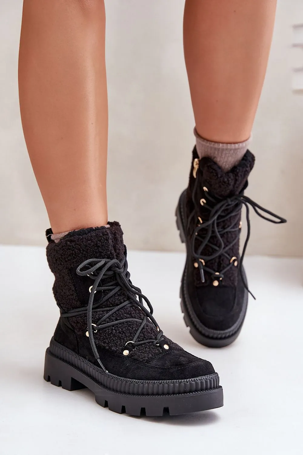 TEEK - Strung Laced Sheepskin Boots