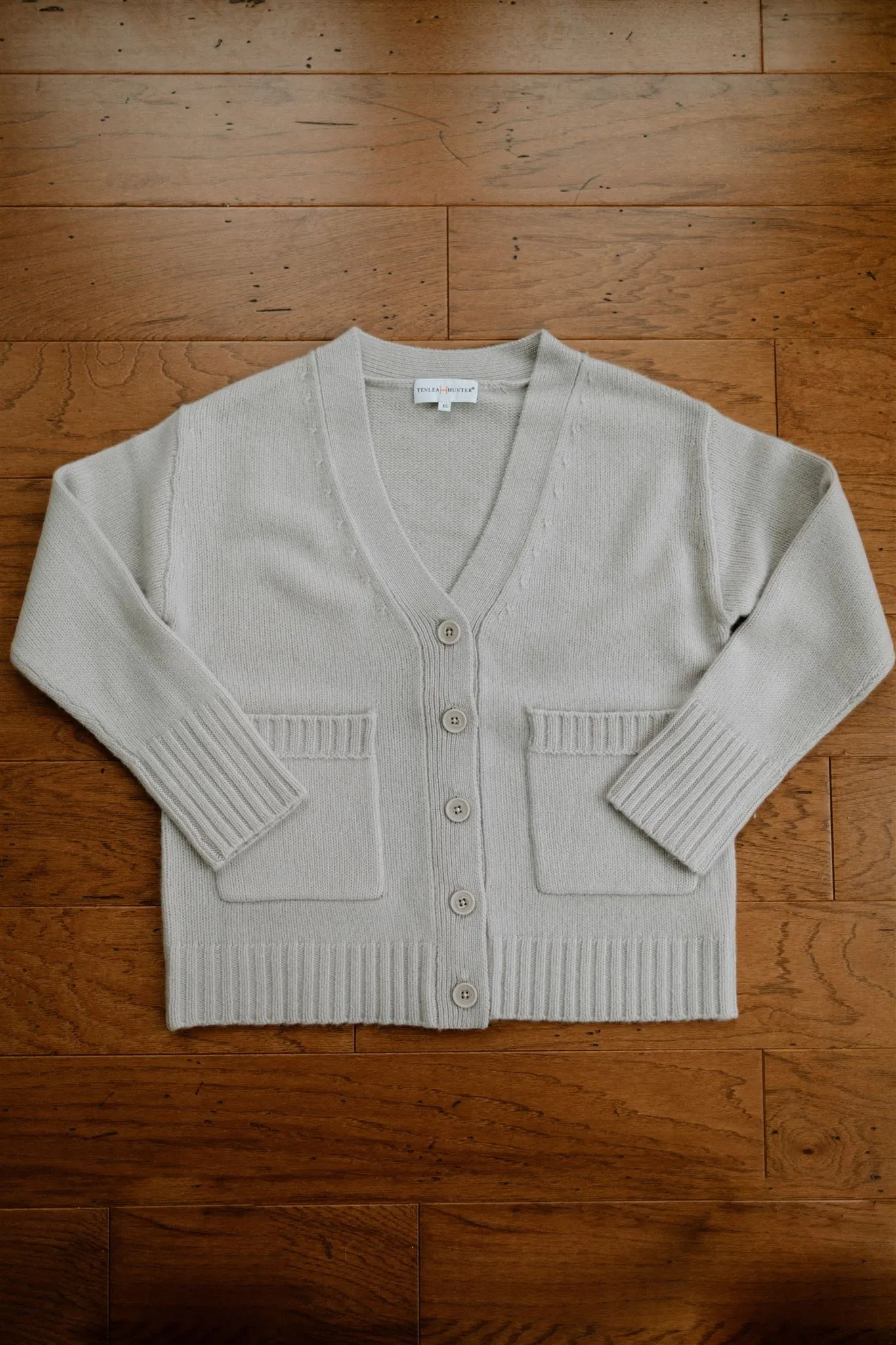 Tenlea Hunter - Cozy Cashmere Cardigan in Sterling