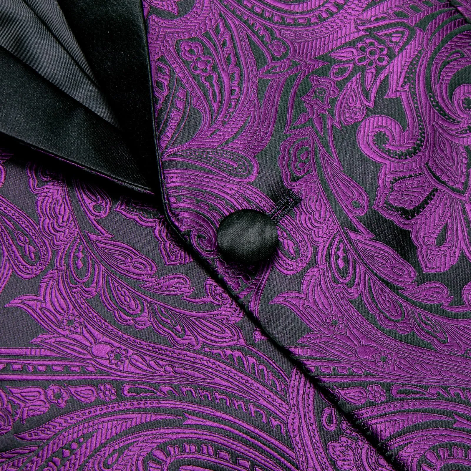 Ties2you Dress Suit Deep Purple Paisley Shawl Collar Silk Prom Suit for Men