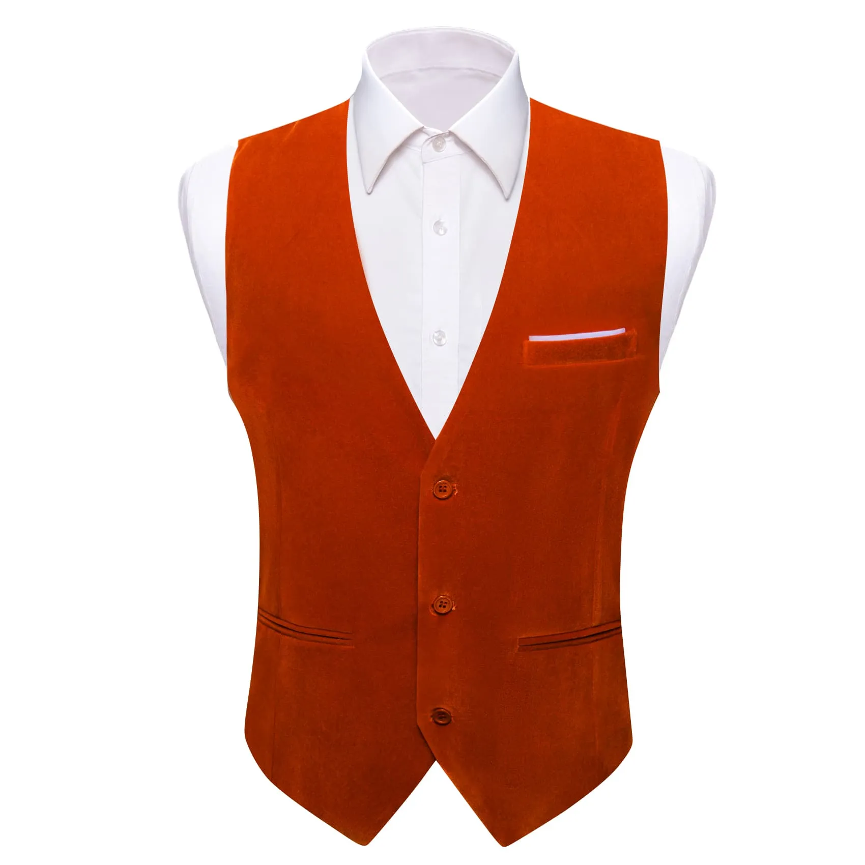 Ties2you Suit Vest Red Solid Mens Flannelette Work Dress Vest Business