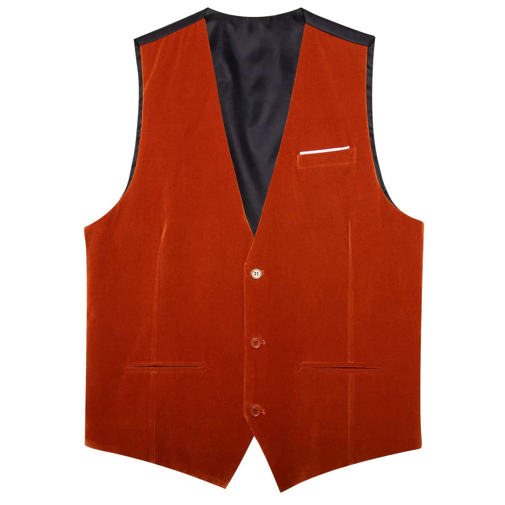 Ties2you Suit Vest Red Solid Mens Flannelette Work Dress Vest Business