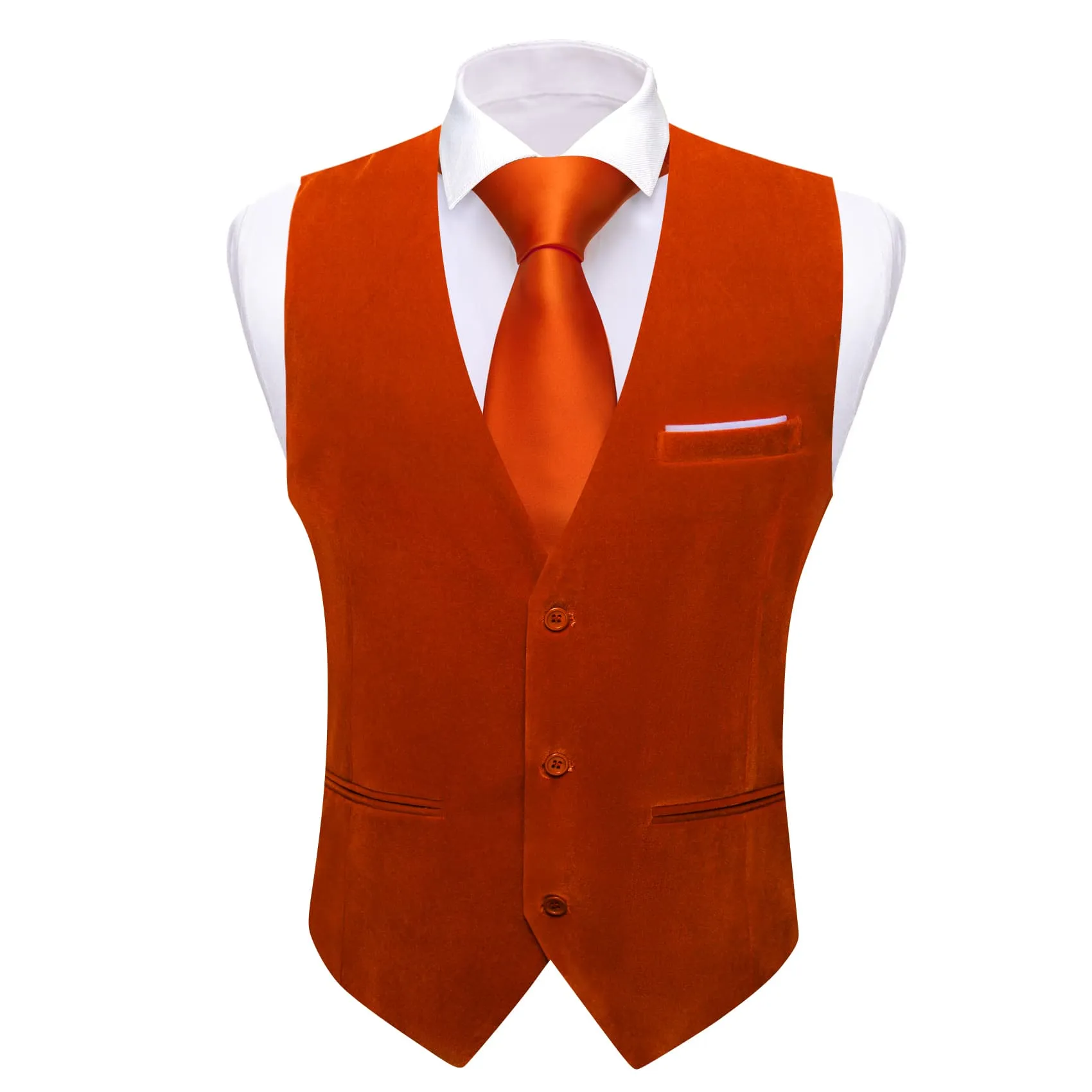 Ties2you Suit Vest Red Solid Mens Flannelette Work Dress Vest Business