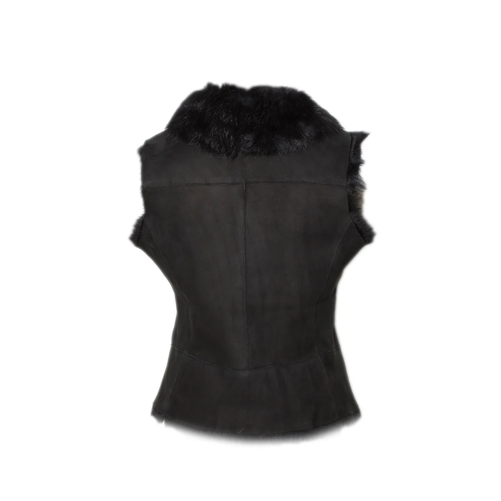 UGG Renee Toscana Shearling Reversible Black Vest - Women's