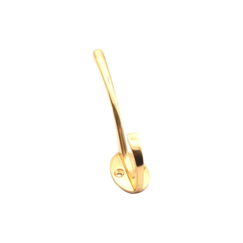 Victorian Coat Hook 87mm Polished Brass