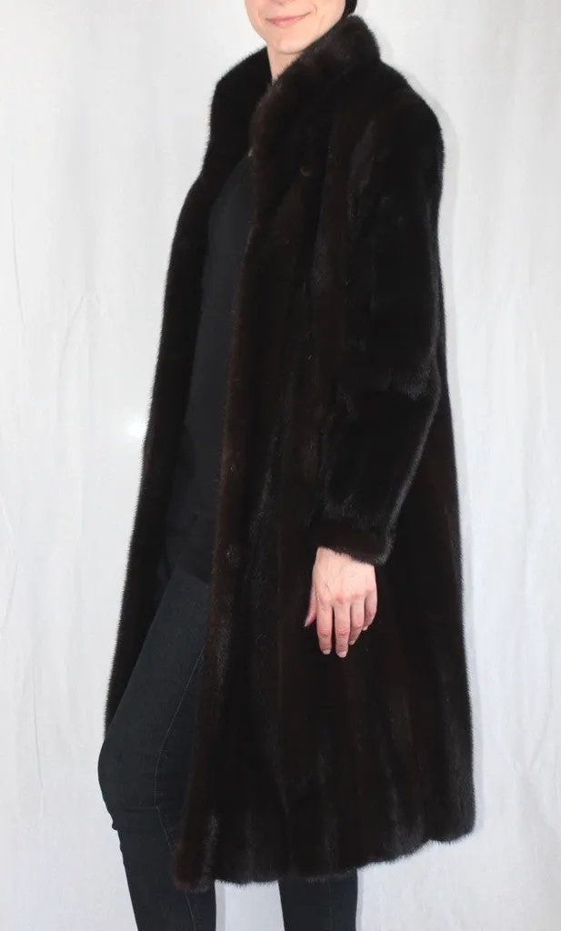 Vintage Blackglama Dark Mink Fur Coat -M/L