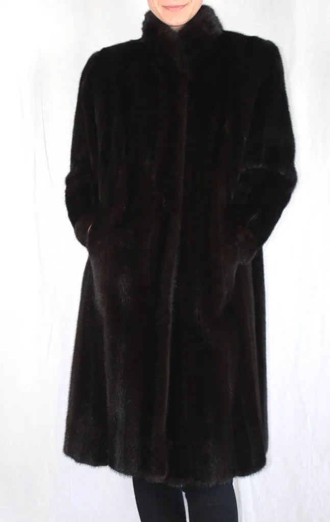 Vintage Blackglama Dark Mink Fur Coat -M/L