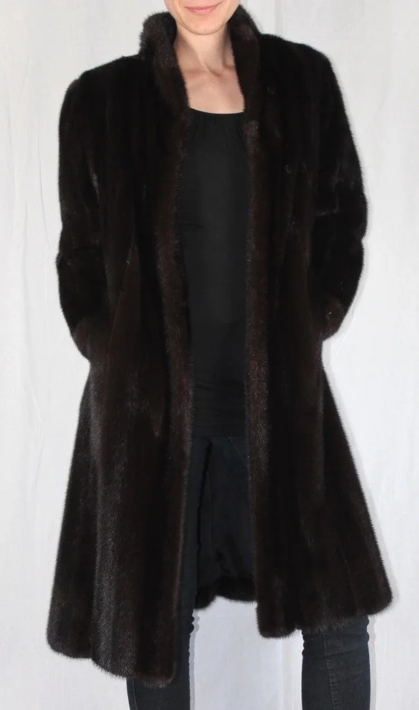 Vintage Blackglama Dark Mink Fur Coat -M/L